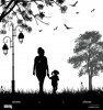 mere-et-fille-silhouette-marcher-ensemble-dans-le-parc-vector-illustration-rk5gcr.jpg